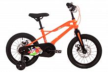 Велосипед NOVATRACK 16" LYNX. Магнезиевая рама, оранж, полная защ.цепи, диск.тормоз, короткие крылья