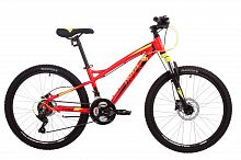 Велосипед NOVATRACK 24" TORNADO HD, алюм.рама 13", красный, 21-скор, TY200/TS38/TY300, гидравл.торм.