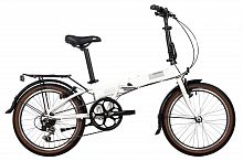 Велосипед NOVATRACK 20" VORTEX  белый, складной алюм. Shimano 6 speed, стальная вилка, вынос, алюм.р