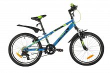 Велосипед NOVATRACK 20" EXTREME синий,  сталь, 6 скор., Shimano TY21/Microshift TS38, V- brake тормо