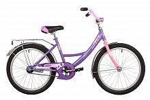 Велосипед NOVATRACK 20" VECTOR фиолет, защ А-тип, тормоз нож., крылья и багаж хром.,без доп колес