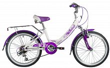 Велосипед NOVATRACK 20", GIRLISH line, белый, алюм., 6 скоростей, Shimano