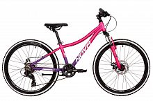 Велосипед NOVATRACK 24" KATRINA, алюм.рама 12" фуксия-фиолетовый, 7 скор, TY300/EF41/TZ500, диск.