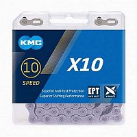 Цепь велосипедная KMC X10EPT 10 скоростей, 114 звеньев, 1/2" x 11/128", 5,88 мм, антикоррозионное покрытие EPT