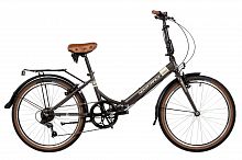 Велосипед NOVATRACK 24" складной, AURORA, коричневый, Shimano 6 speed, TY21/TS38