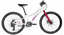 Велосипед NOVATRACK 24" NOVARA алюм.рама 10, белый, 6-скор,TY300/TS38/TZ500I, диск.торм.STG, жёсткая