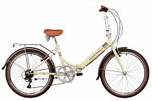 Велосипед NOVATRACK 24" складной, AURORA, бежевый, Shimano 6 speed, TY21/TS38