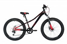 Велосипед NOVATRACK 24" DOZER красный,  алюм. рама 12", 6 скор., Shimano TY21/Microshift TS38, диско