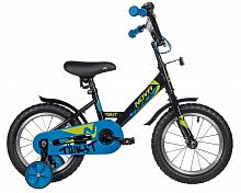 Велосипед NOVATRACK 14" TWIST черный, тормоз нож, крылья корот, полная защ.цепи