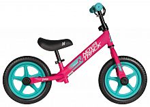 Беговел NOVATRACK 12" JUMP розовый, сталь, цветной пластиковый обод, колеса EVA